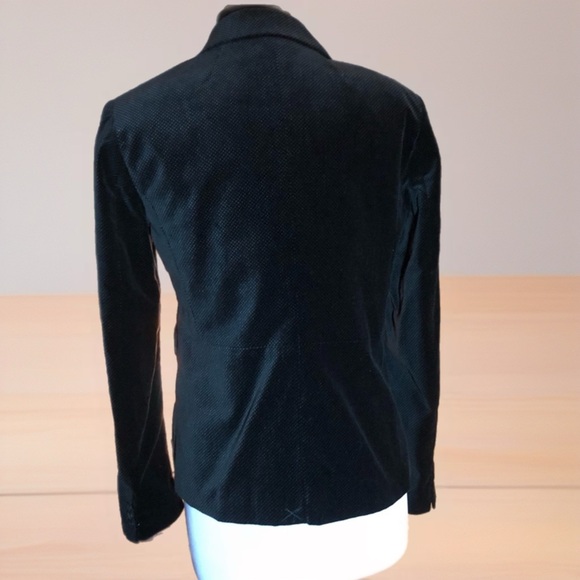 Tommy Hilfiger Black Velvet / white polka dot jacket - impulse purchase 12 -NWOT - Picture 7 of 11
